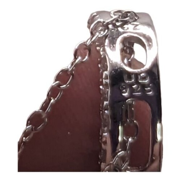 925 Halo CZ Cubic Zirconia Pendant Necklace 16" with 2" ext Open Circle Sterling - Picture 10 of 12